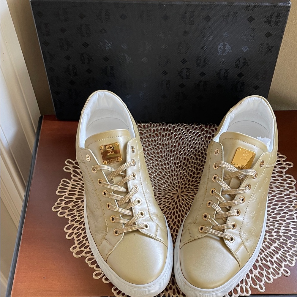 MCM Gold Men’s Sneakers